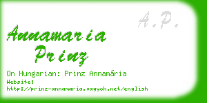 annamaria prinz business card
